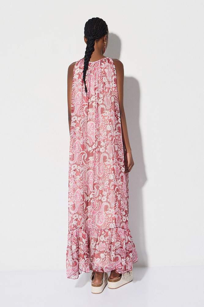 Vestido largo estampado