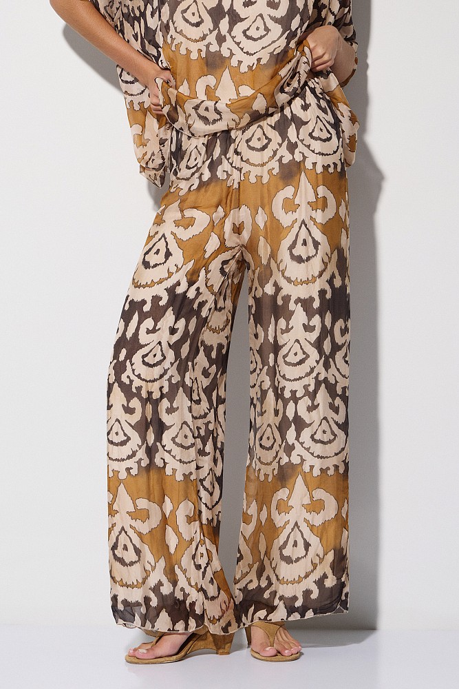 Pantalones estampados de cintura alta