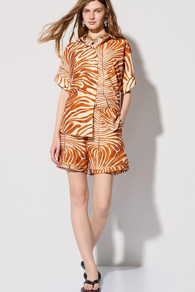 Animal print shorts