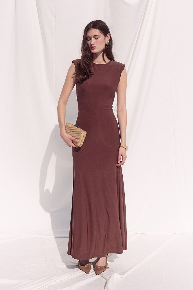 Vestido largo con espalda abierta - Gold Label