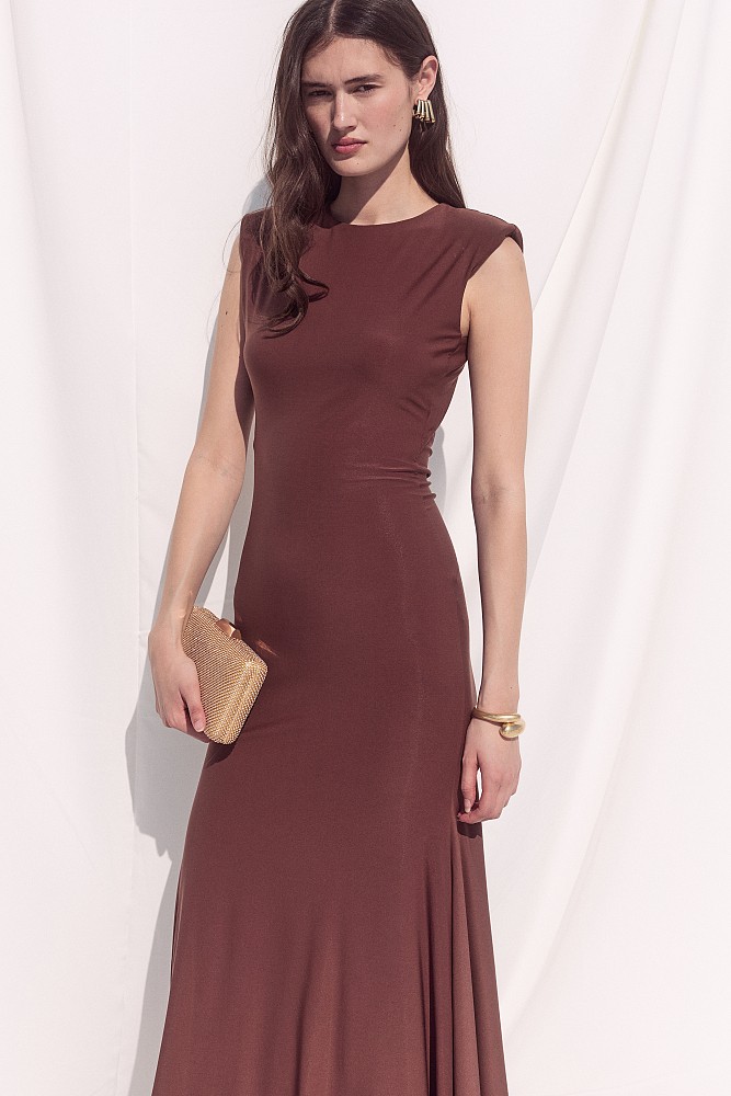 Vestido largo con espalda abierta - Gold Label