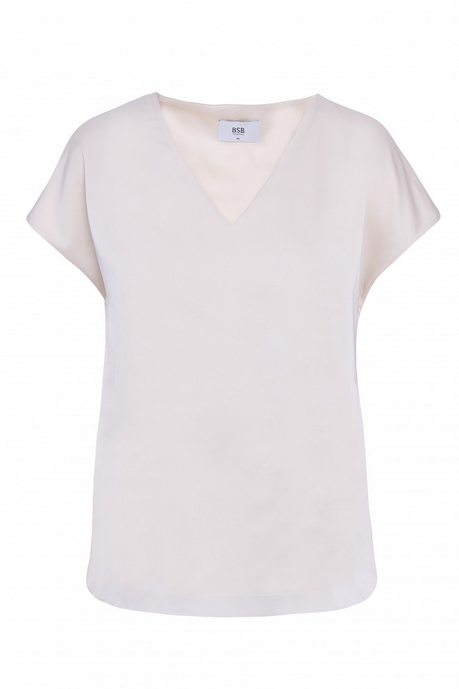Basic satin-look blouse