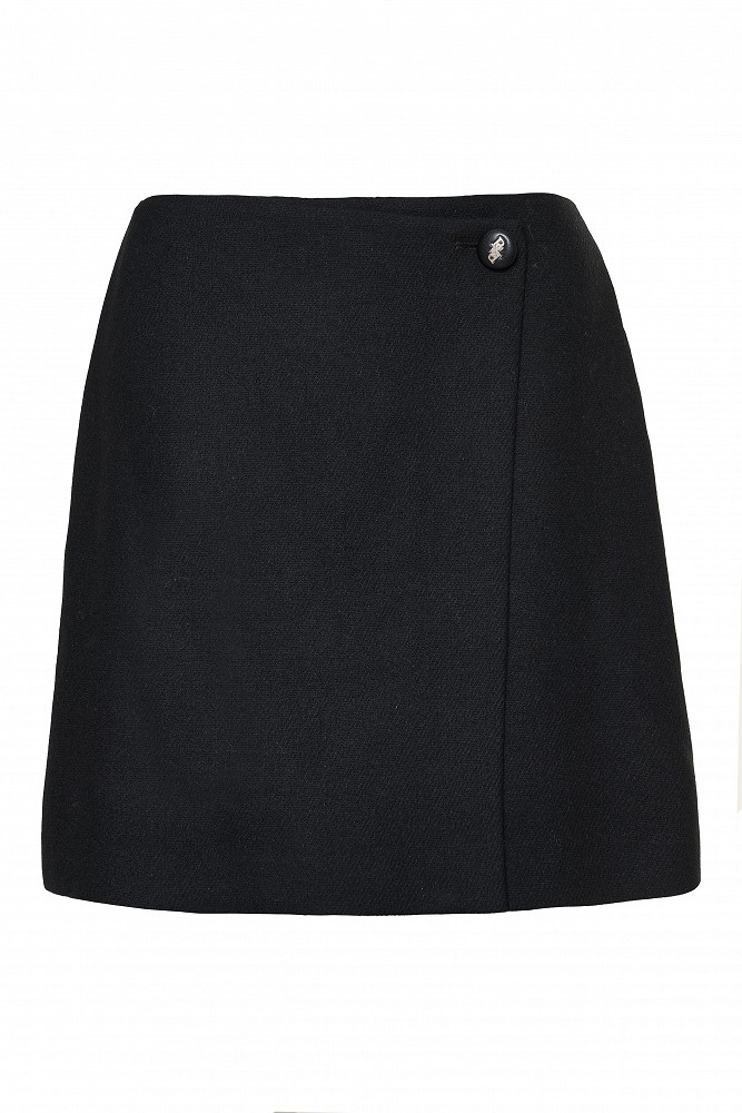 Wrap-style mini skirt