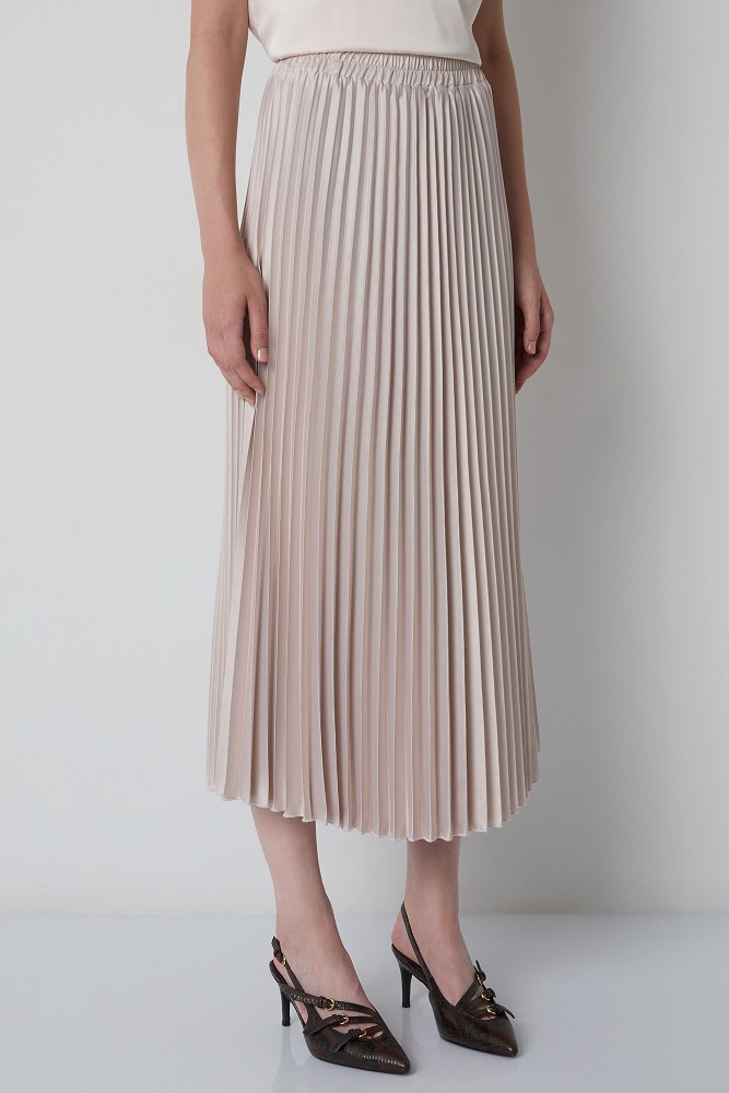Midi pleated skirt