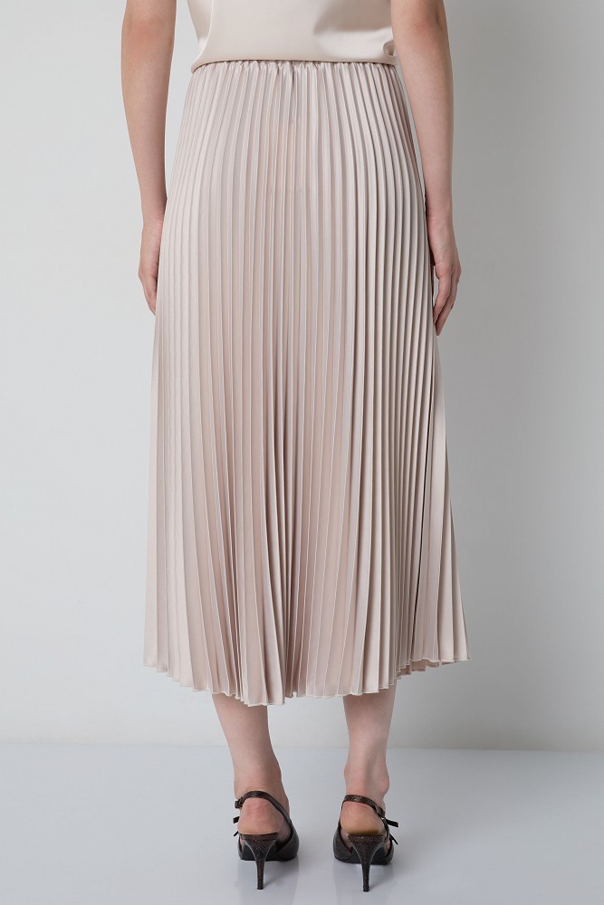 Midi pleated skirt