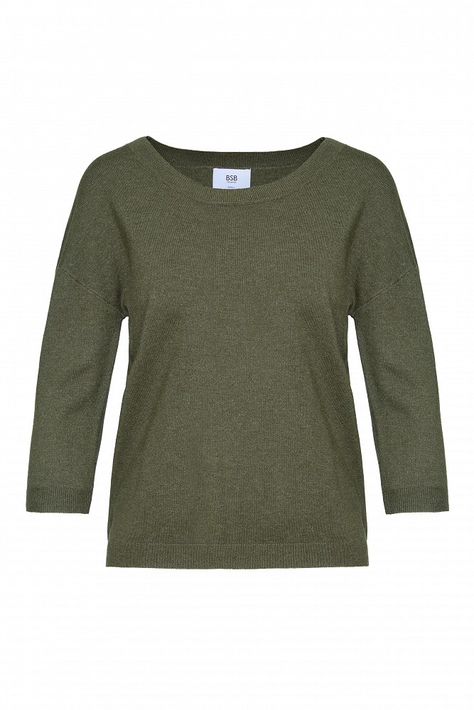 Basic sweater with 3/4 sleeves