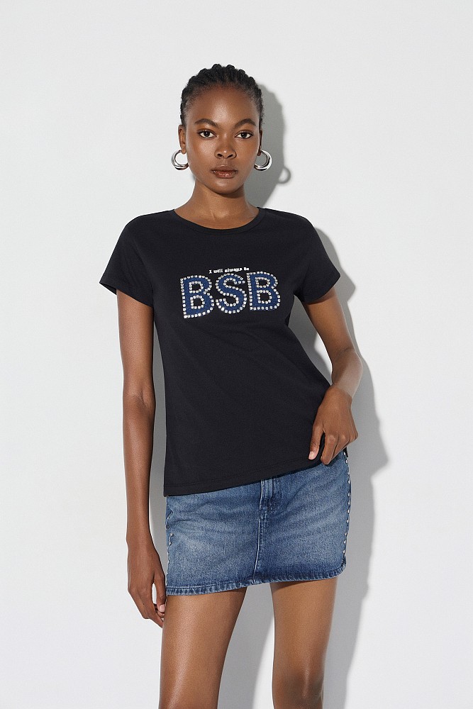 T-shirt με BSB logo BSB και στρας