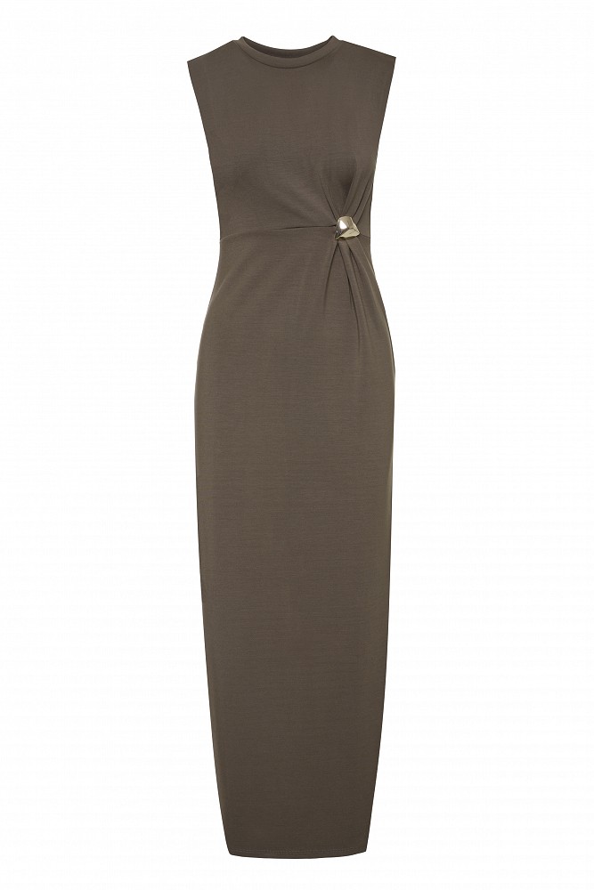 Maxi dress with buckle detail