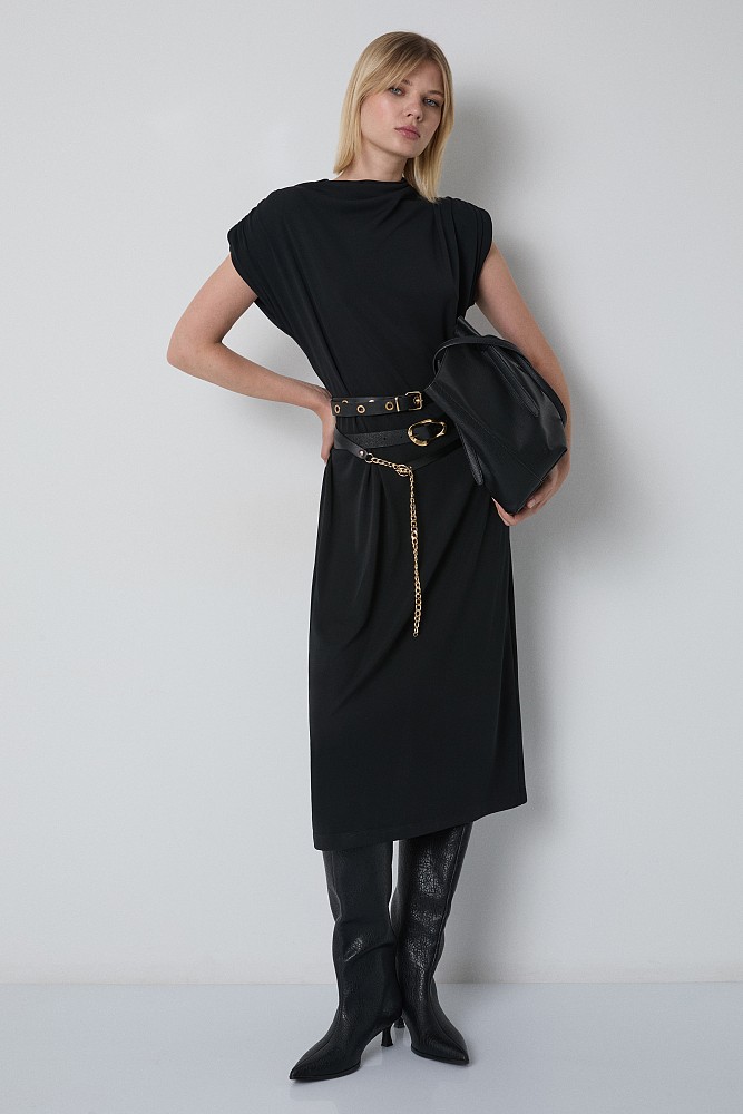 Rochie midi cu elemente decorative