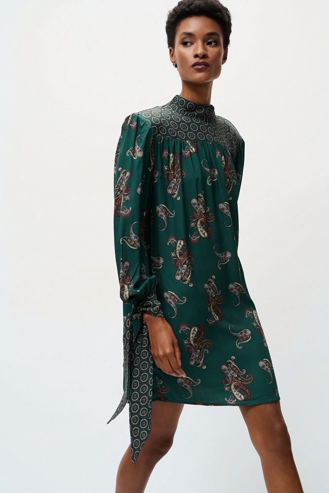 Paisley print mini dress