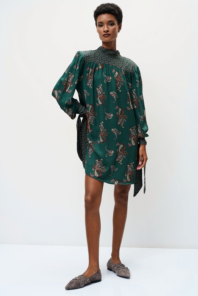 Paisley print mini dress