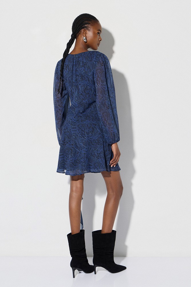 Mini printed wrap dress