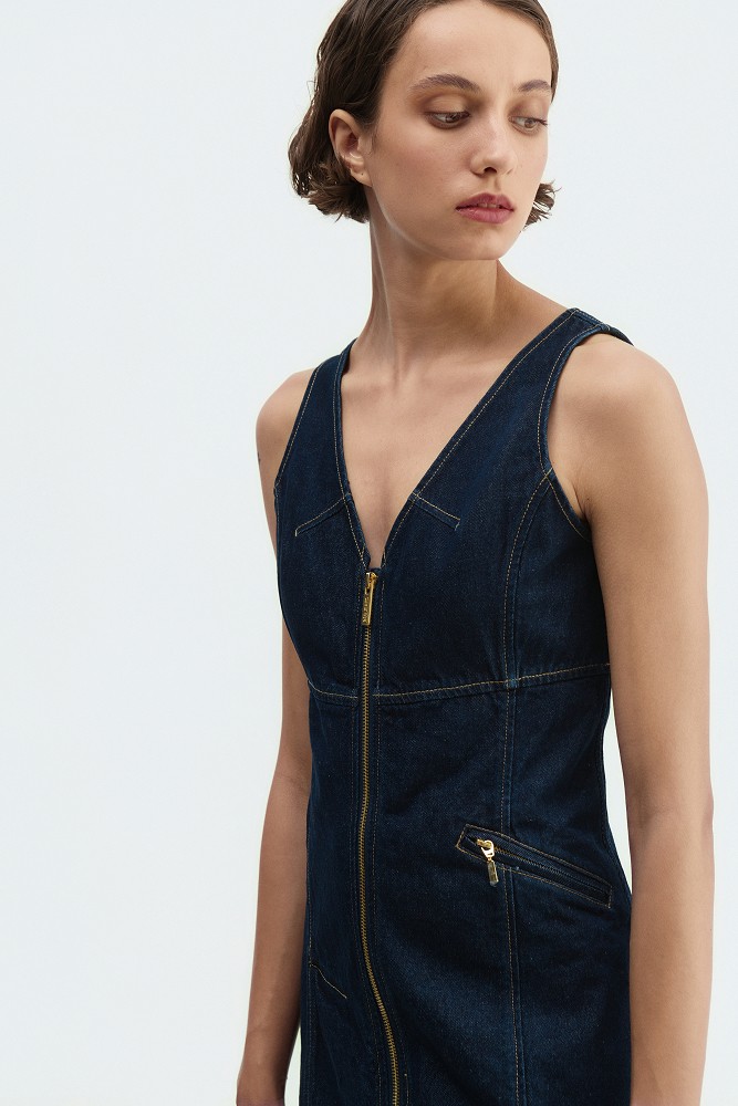 Rochie scurtă din denim