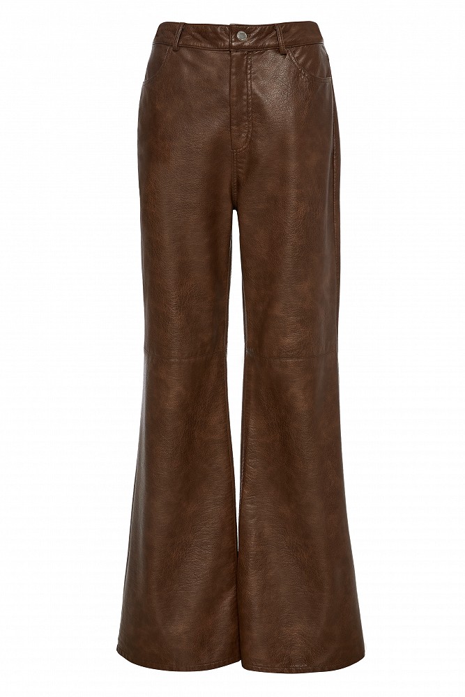 Erika leather-look trousers