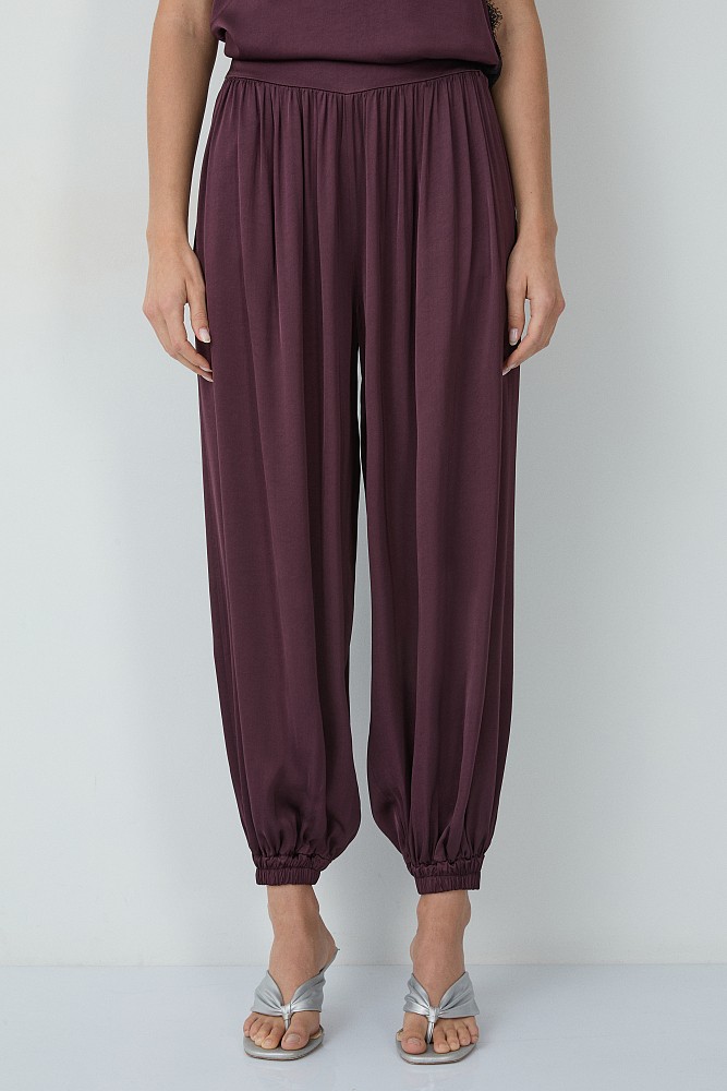 Satin balloon pants
