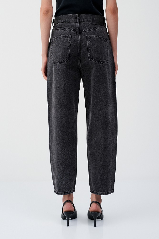 Tania balloon croc-effect jeans