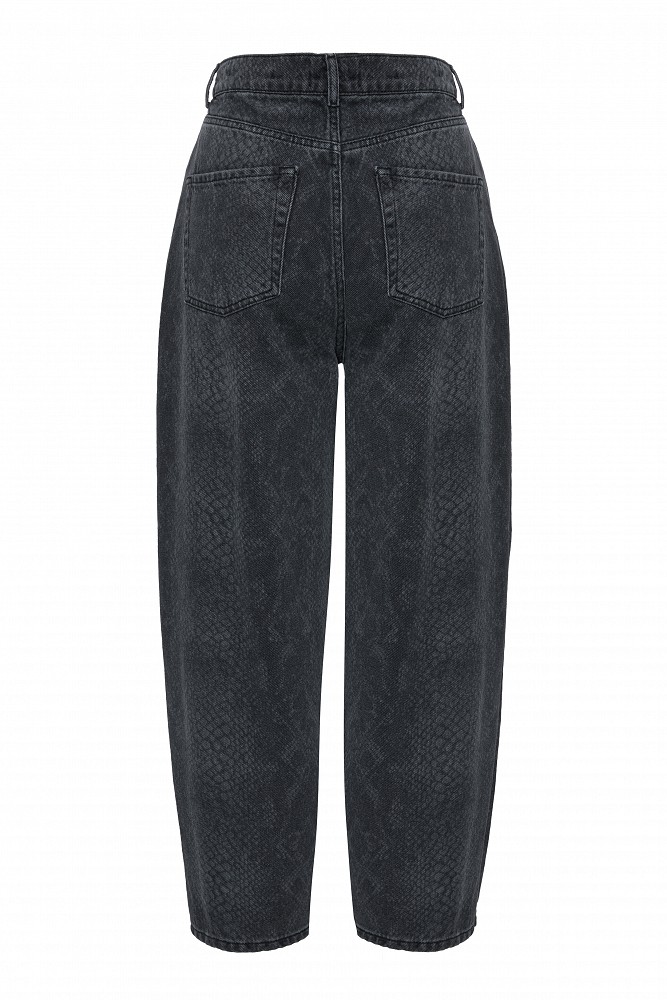 Tania balloon croc-effect jeans