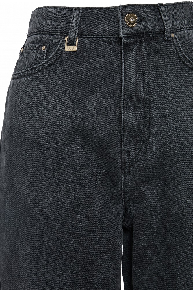Tania balloon croc-effect jeans