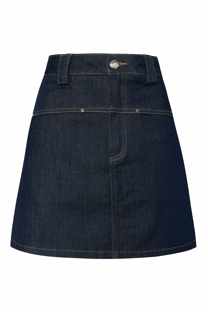Mini denim skirt