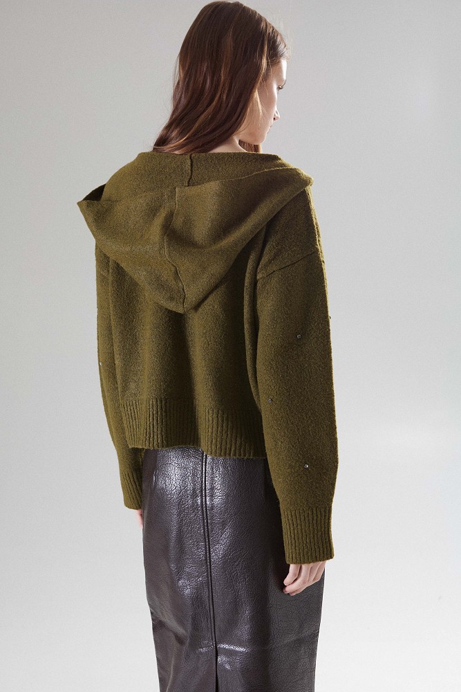 Cardigan din tricot cu detalii decorative