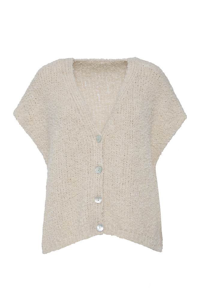 Knitted sleeveless cardigan