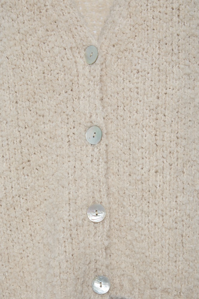 Knitted sleeveless cardigan