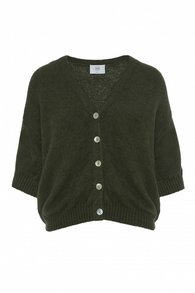 Knitted cardigan with 3/4 sleeves