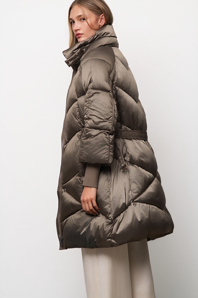 Long quilted jacket