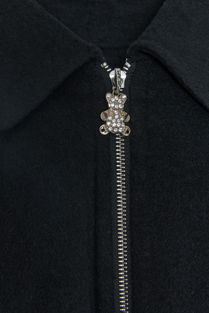 Κοντό παλτό με δικοσμητικό φερμουάρ