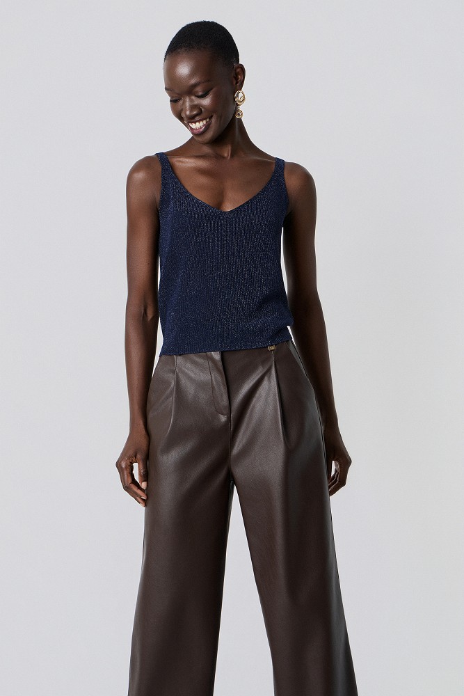Top de punto con lurex