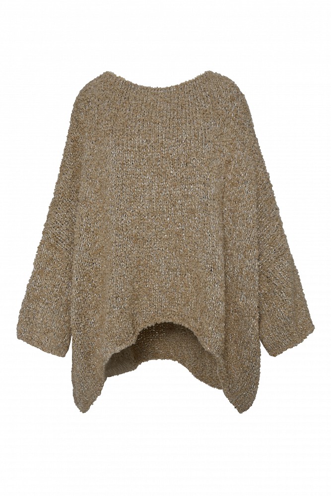 Bouclé sweater with lurex details