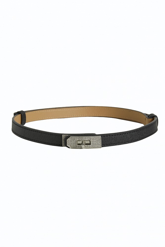 Belt with a rhinestone buckle