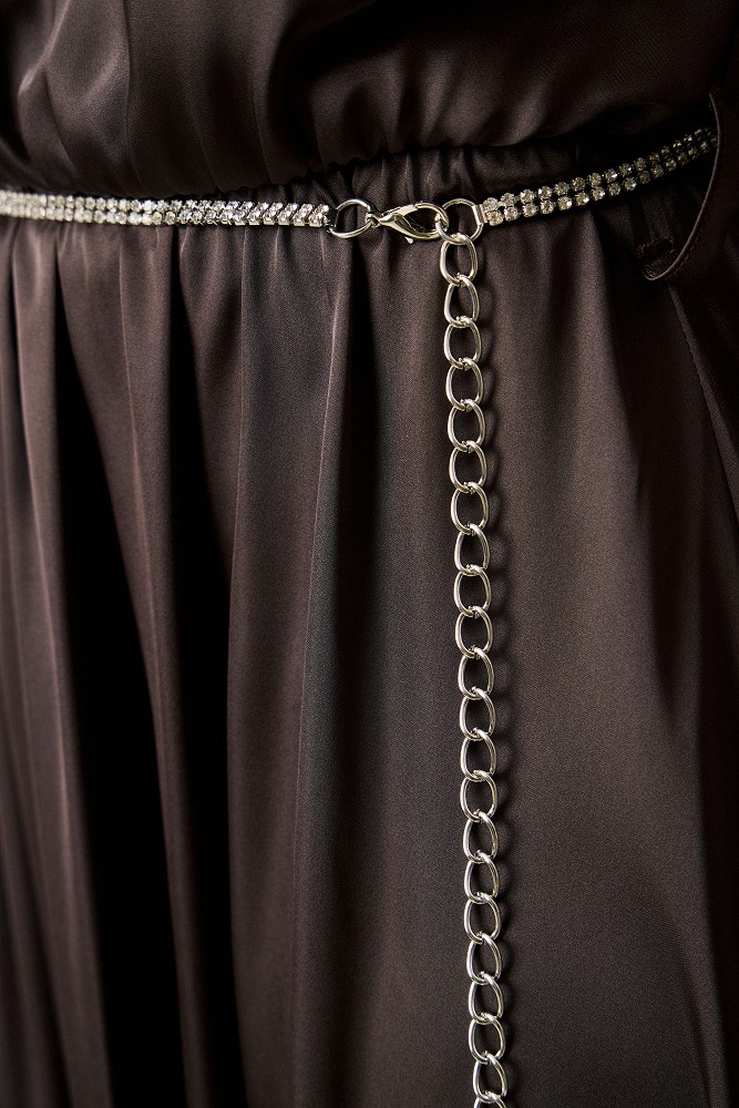 Belt with rhinestone embellishments