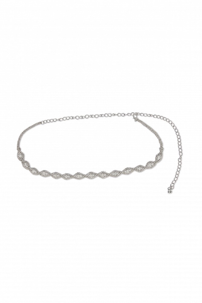 Belt with rhinestone embellishments