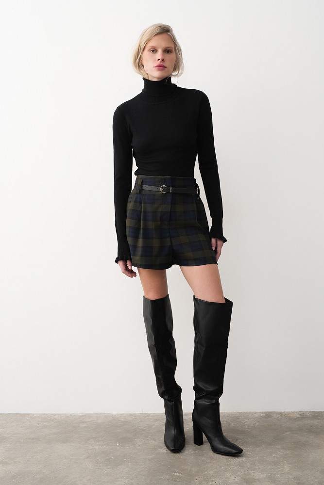 Over-the-knee boots with a chunky heel