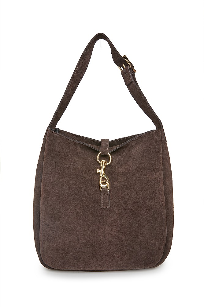 Suede shoulder bag