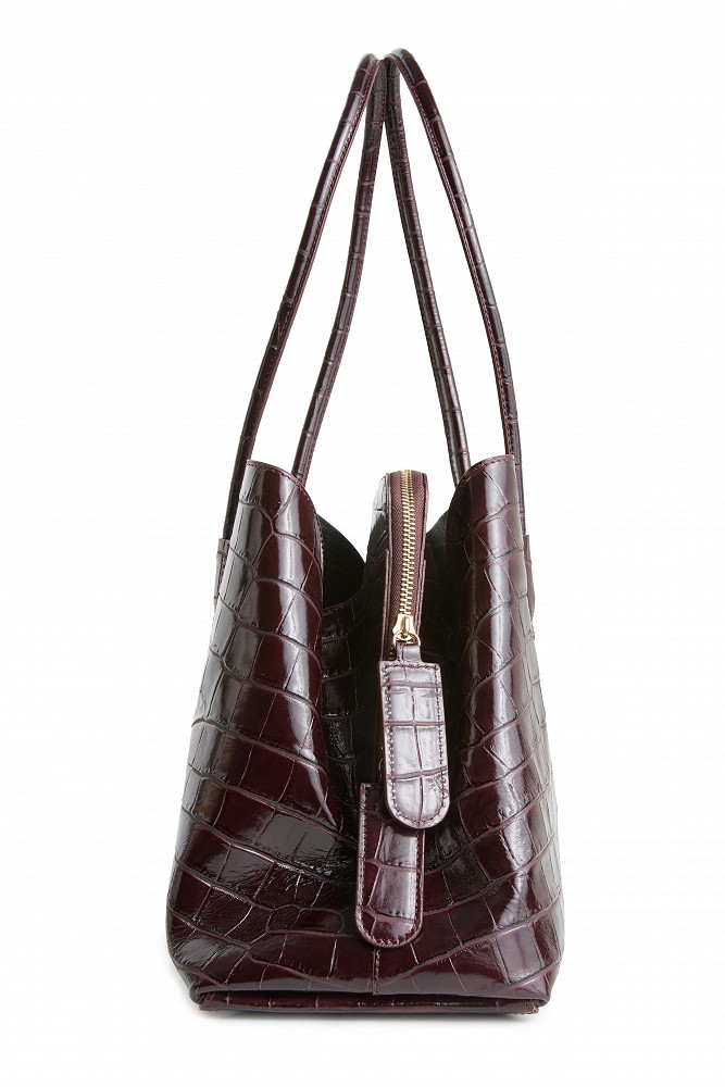 Croco shoulder bag