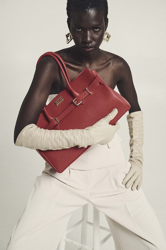 Geantă de umăr din piele