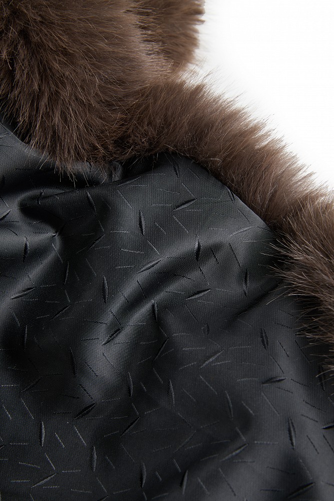 Animal-print faux fur stole
