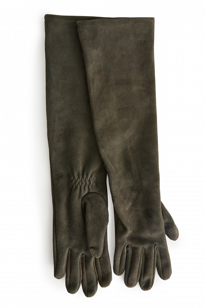 Long suede gloves