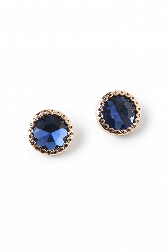 Earrings with blue decorative stones