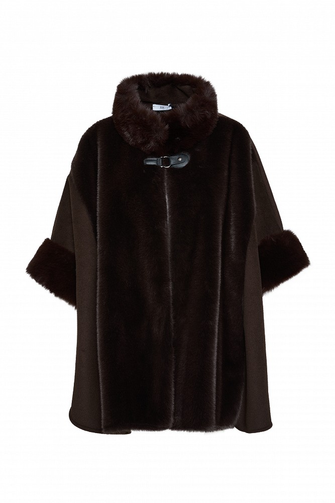 Faux fur cape