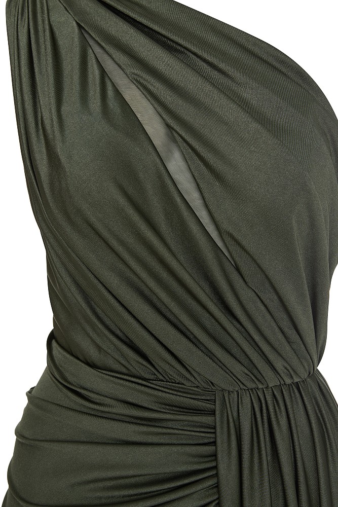 Rochie lungă pe un umăr - Gold label