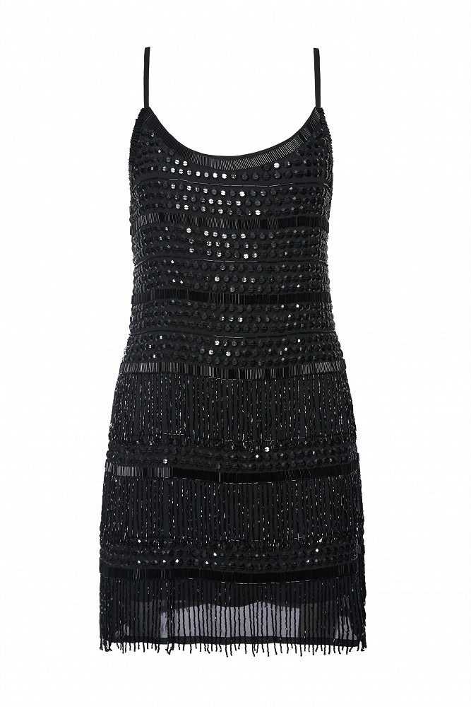 Beaded mini dress - Gold label