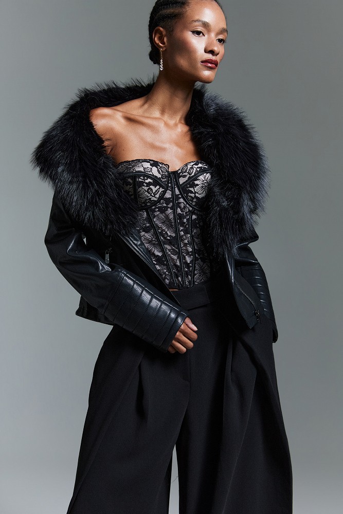 Lace bustier with rhinestones - Gold label