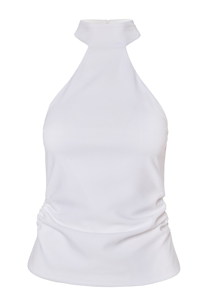 Gather halter-neck top