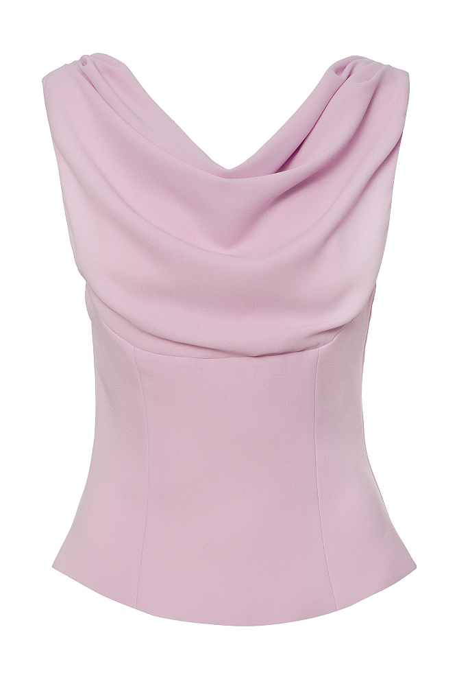 Draped sleeveless blouse