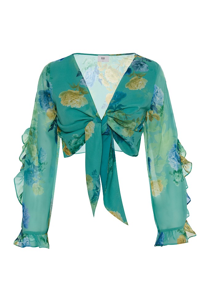 Blusa cruzada floral