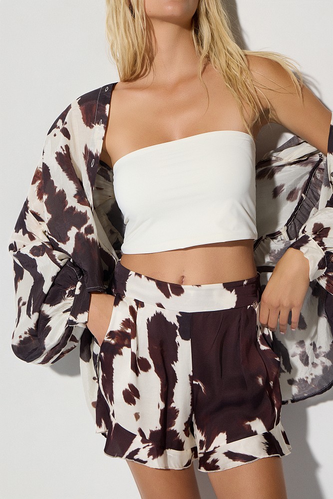 Strapless basic crop top