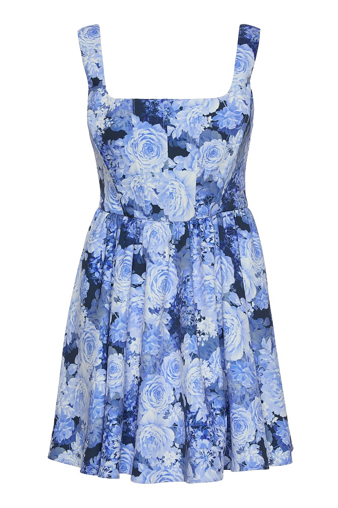Rochie scurtă cu print floral